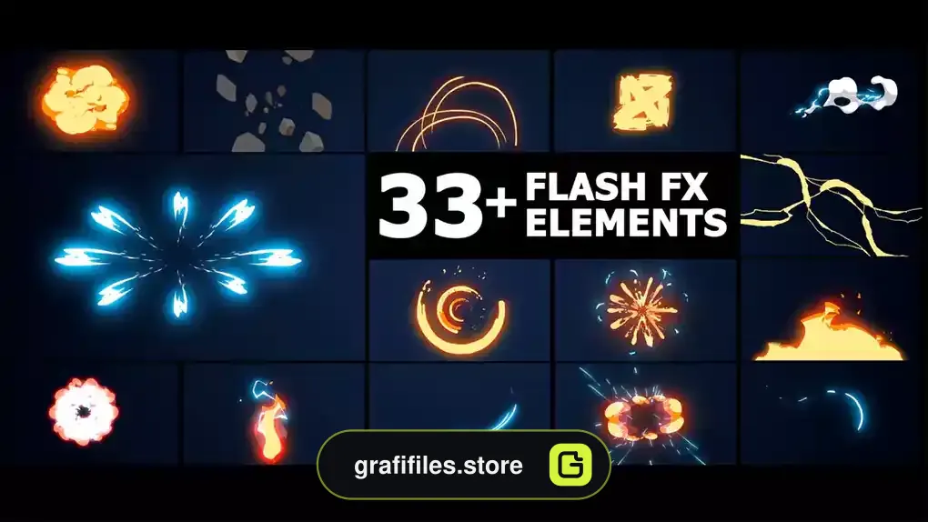 پروژه افترافکت افکت کارتونی Flash FX Elements
