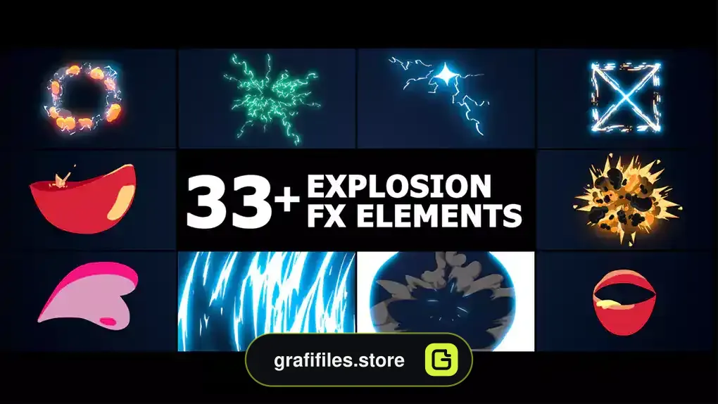 پروژه افترافکت افکت کارتونی Flash FX Elements Pack 02