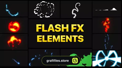 دانلود پروژه افترافکت افکت کارتونی Flash FX Elements Pack 02