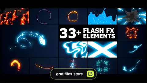 پروژه افترافکت افکت کارتونی Flash FX Elements Pack 03