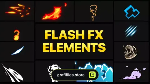 پروژه افترافکت افکت کارتونی Flash FX Pack