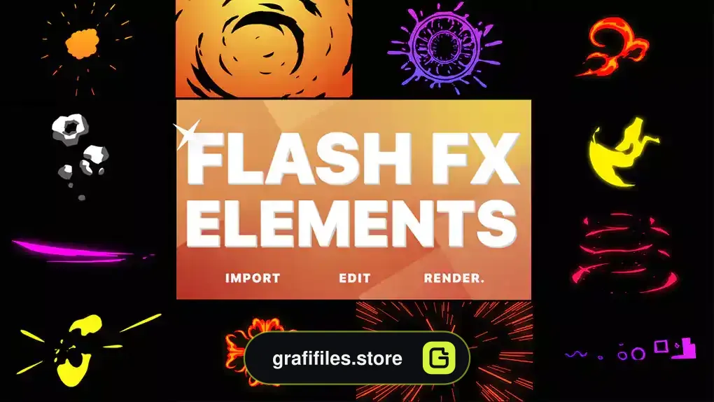 دانلود پروژه افترافکت افکت کارتونی Flash FX Pack