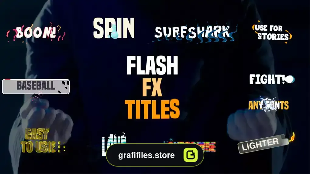 پروژه افترافکت افکت کارتونی تایتل Flash FX Titles