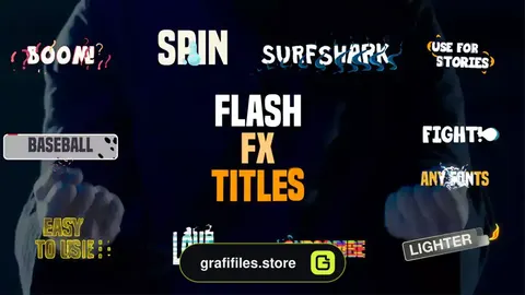پروژه افترافکت افکت کارتونی تایتل Flash FX Titles