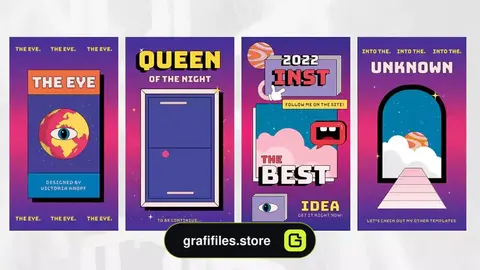 پروژه افترافکت استوری اشکال بامزه Funny Shape Stories