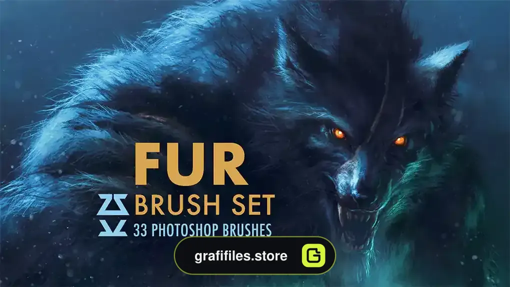 براش فتوشاپ خز Fur Brush Set