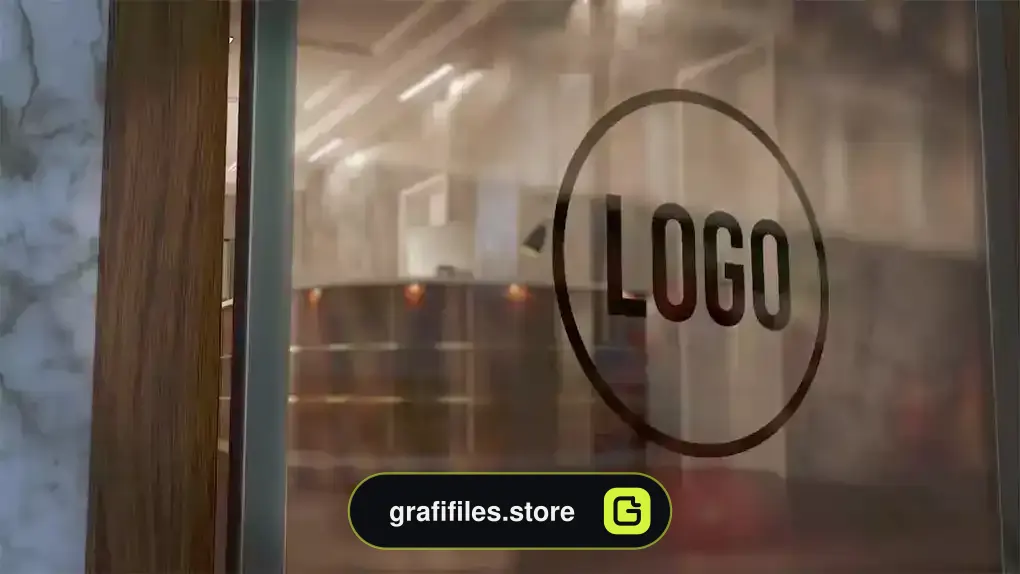 پروژه افترافکت لوگو درب شیشه ایی Glass Door Logo