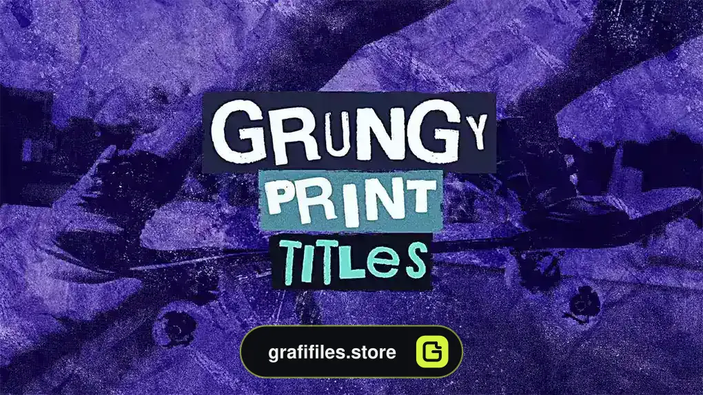 پروژه افترافکت تایتل Grungy Print Titles