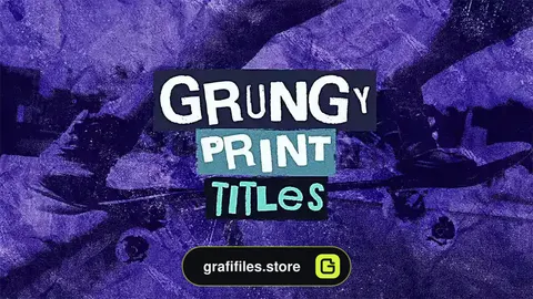 پروژه افترافکت تایتل Grungy Print Titles