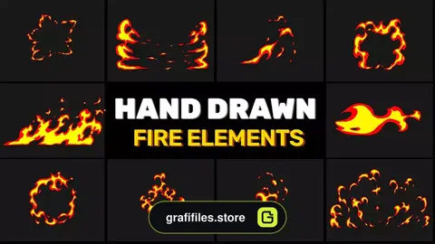 فوتیج آتش Hand Drawn Fire Pack