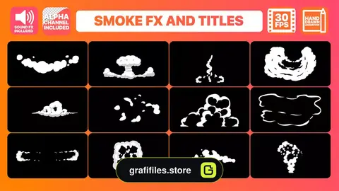 پروژه افترافکت افکت کارتونی تایتل و دود Hand Drawn Smoke FX and Titles