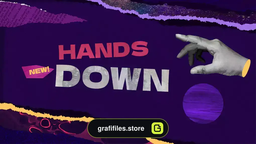 پروژه افترافکت تایتل Hands Down Collage Titles
