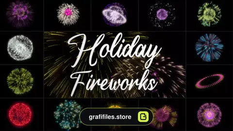 پروژه افترافکت آتش بازی تعطیلات Holiday Fireworks