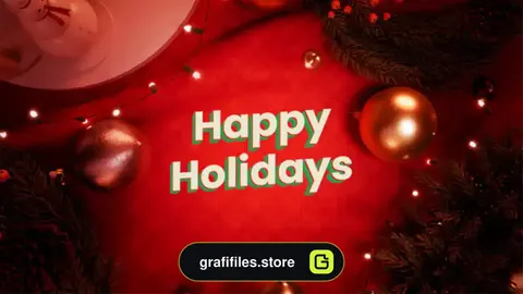 پروژه لوگو موشن افترافکت Holiday Gift Greeting Logo