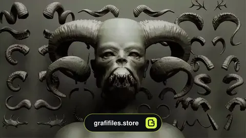 براش زیبراش شاخ و نوک Horns Antlers Frills Sockets