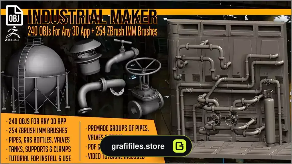 براش زیبراش ساخت صحنه صنعتی Industrial Maker