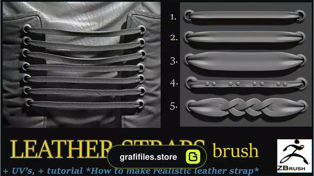 براش زیبراش بند چرمی Leather Straps brush