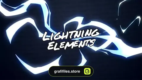 پروژه افترافکت افکت کارتونی رعد و برق Lightning Elements
