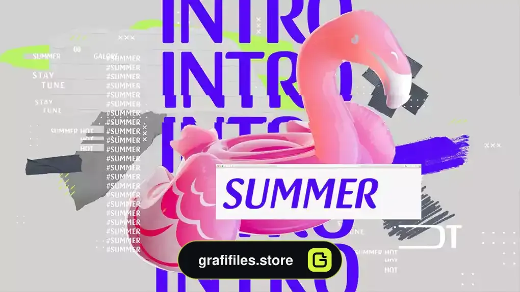 پروژه افترافکت اینترو Like Share Subscribe Summer Stomp Intro