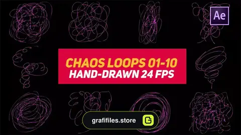 پروژه افترافکت افکت کارتونی حلقه سیال Liquid Elements 3 Chaos Loops 01-10