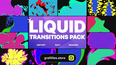 ترانزیشن افترافکت سیال Liquid Matte Transitions