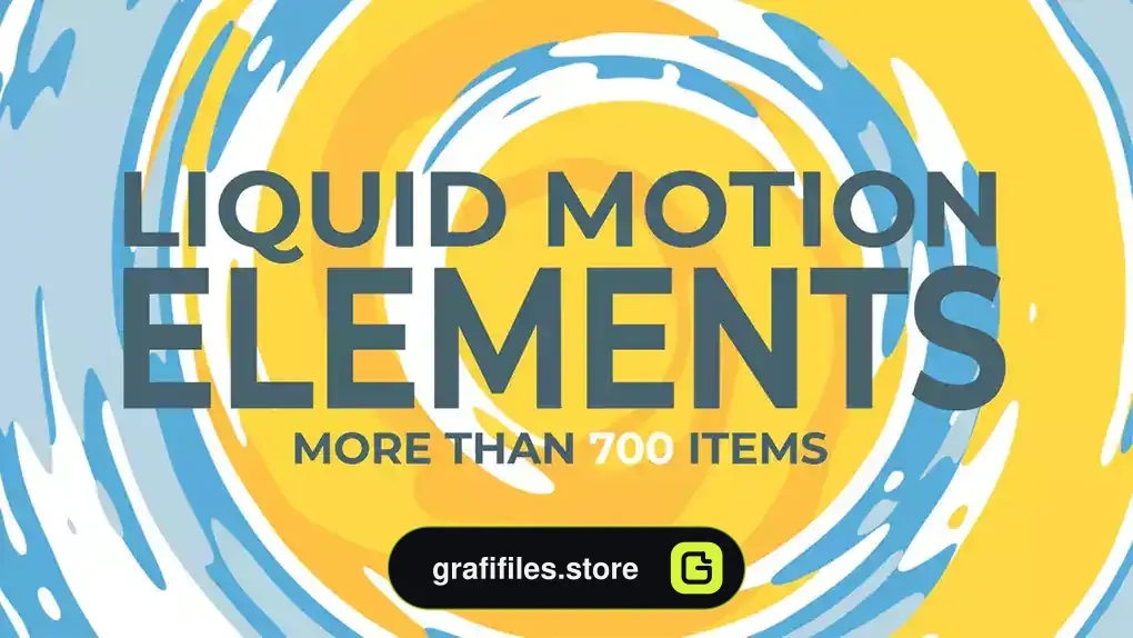 پروژه افترافکت افکت کارتونی سیال Liquid Motion Elements