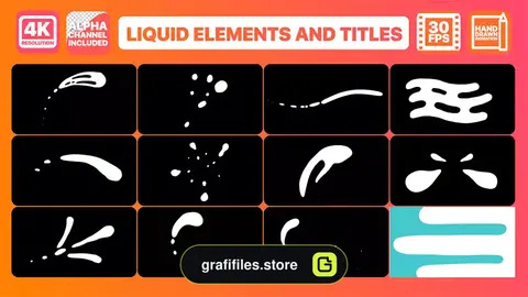 پروژه افترافکت افکت کارتونی اشکال مایع Liquid Shapes And Titles