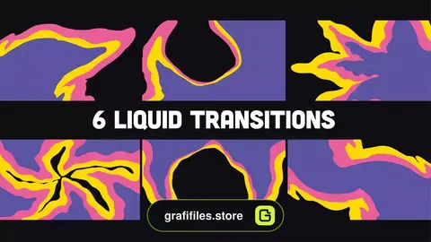 ترانزیشن افترافکت افکت مایع Liquid Transitions
