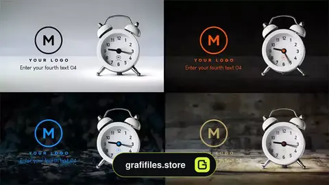 پروژه افترافکت نمایش لوگو با ساعت Logo Clock