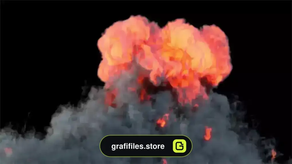 فوتیج انفجار Long Shot Of An Explosion