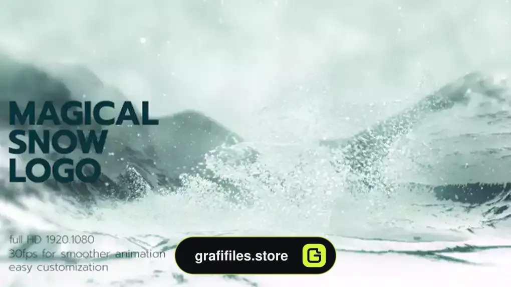 پروژه افترافکت نمایش لوگو با برف Magic Snow Logo