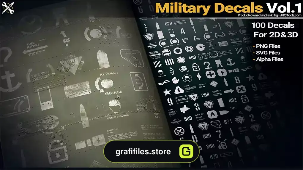 برچسب و علائم نظامی Military Decals Vol.1