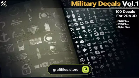 برچسب و علائم نظامی Military Decals Vol.1