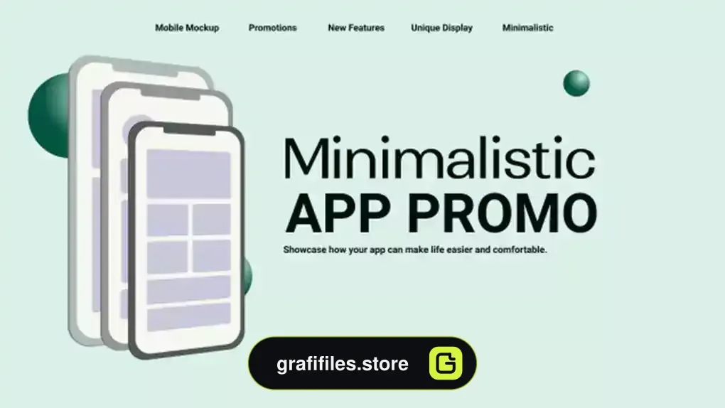 پروژه افترافکت معرفی اپلیکیشن مینیمال Minimalistic App Promo