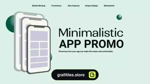 پروژه افترافکت معرفی اپلیکیشن مینیمال Minimalistic App Promo