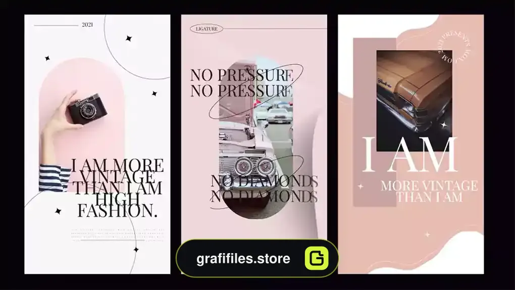پروژه افترافکت استوری اینستاگرام هنر مدرن Modern Art Stories Fashion