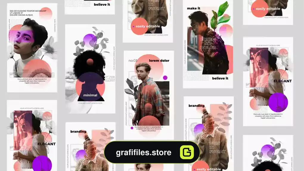 پروژه افترافکت پست و استوری مینیمال Modern Minimalist Post & Stories