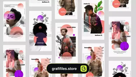 پروژه افترافکت پست و استوری مینیمال Modern Minimalist Post & Stories