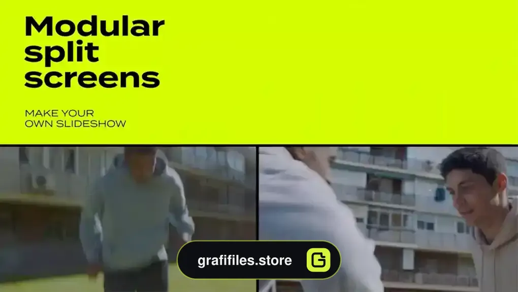 پروژه افترافکت تقسیم صفحه نمایش مدولار Modular Sliding Split Screens
