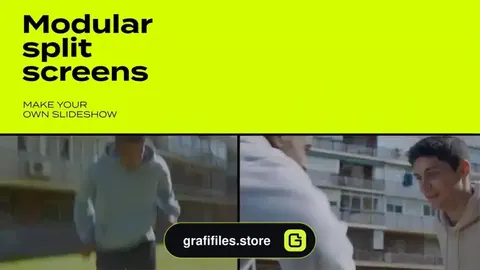 پروژه افترافکت تقسیم صفحه نمایش مدولار Modular Sliding Split Screens