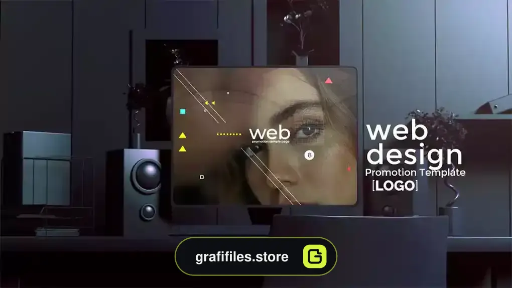 پروژه افترافکت معرفی وبسایت با مانیتور Monitor MockUp Web Promo