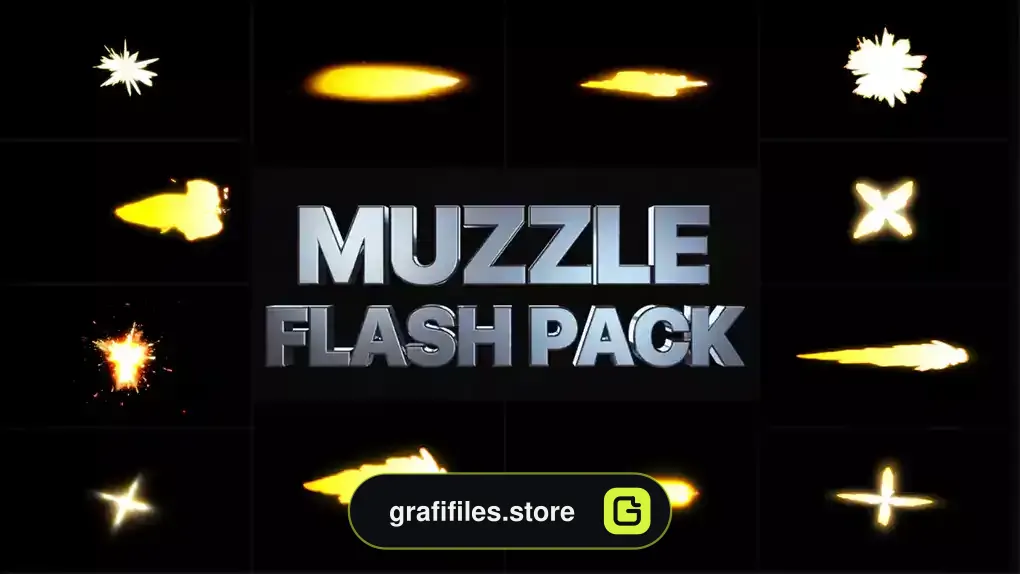 پروژه افترافکت افکت کارتونی Muzzle Flash Pack 02