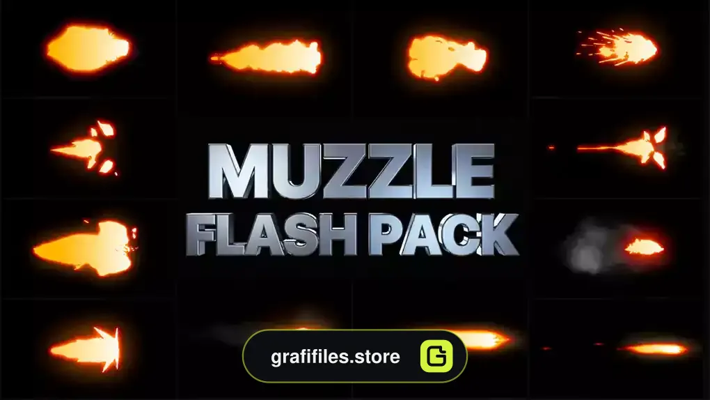 پروژه افترافکت افکت کارتونی Muzzle Flash Pack