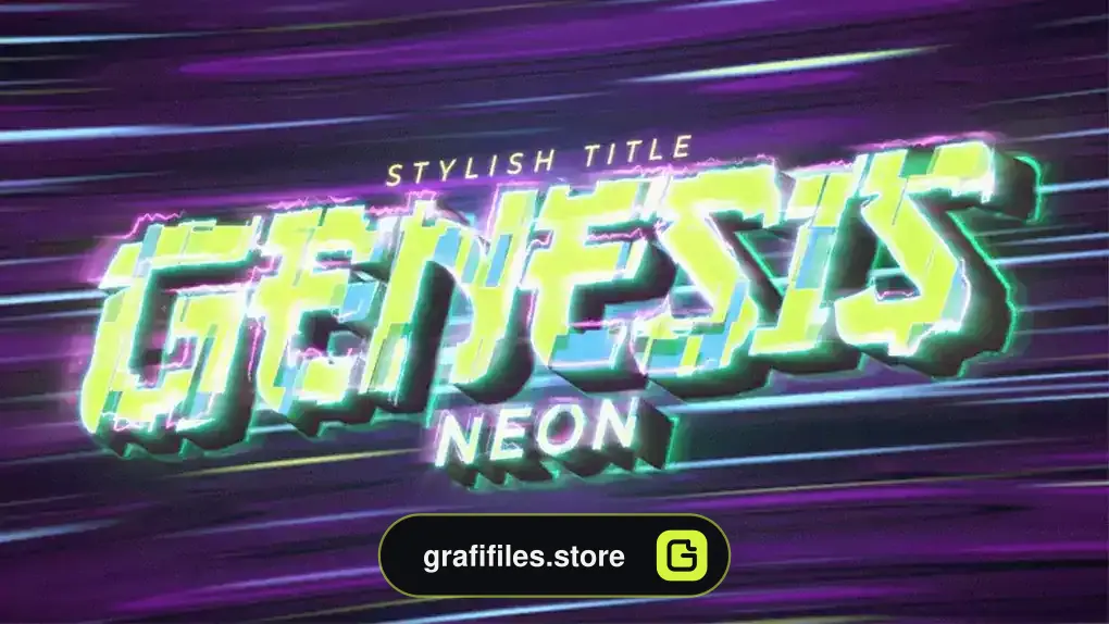 پروژه افترافکت لوگو و تایتل نئون NEON GENESIS TITLE & LOGO