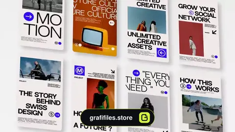 پروژه افترافکت استوری تایپوگرافی نوردیک Nordic Typography