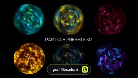 پریست افترافکت پارتیکل Particle Presets Kit
