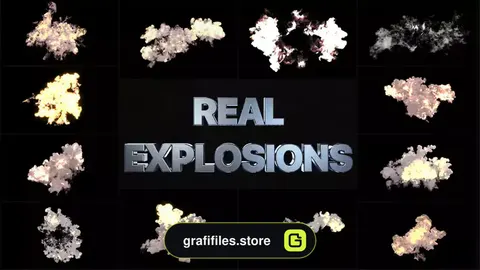 پروژه افترافکت انفجار واقعی Real Explosions