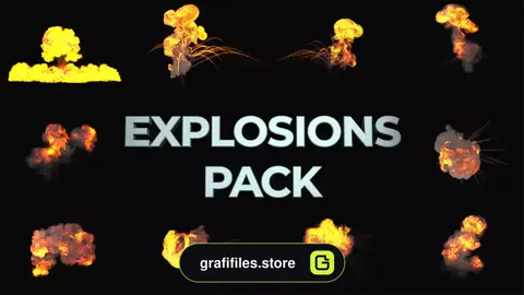 پروژه افترافکت انفجار واقعی Realistic Explosions Pack