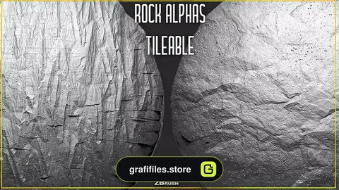 تصویر آلفا برای مدلسازی سنگ Rock Tileable Alphas