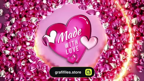 پروژه افترافکت لوگو عاشقانه Romantic Hearts Logo Reveals